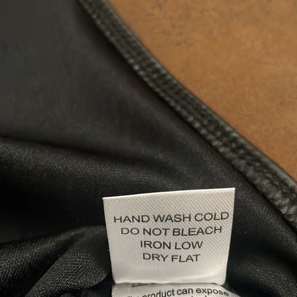 NWT Black Faux Leather Iris Bodysuit - Picture 11 of 12